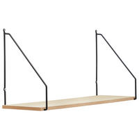 WANDREGAL  - Schwarz/Naturfarben, Trend, Holzwerkstoff/Metall (65/28,5/20cm) - Landscape