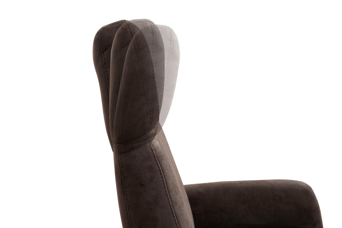 DREHSTUHL  in Mikrofaser  - Schwarz, Konventionell, Textil/Metall (71/110/82cm) - Sit & More