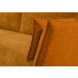 SCHLAFSOFA mit Liegefunktion, Rücken echt Cord, Flachgewebe Currygelb - Currygelb/Schwarz, KONVENTIONELL, Textil/Metall (223/72/100cm) - Carryhome