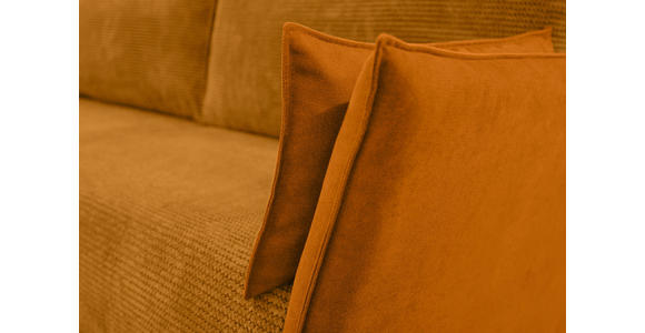 SCHLAFSOFA mit Liegefunktion, Rücken echt Cord, Flachgewebe Currygelb - Currygelb/Schwarz, KONVENTIONELL, Textil/Metall (223/72/100cm) - Carryhome
