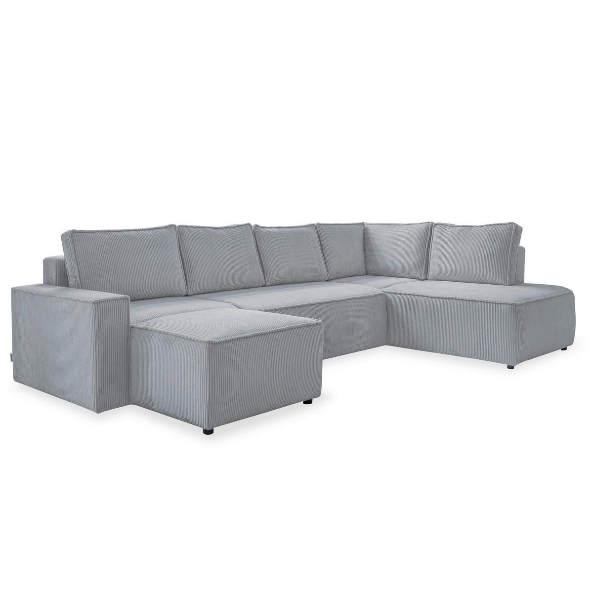 SJEDEĆA GARNITURA tekstil  svijetlo siva   - svijetlo siva/crna, Design, tekstil/plastika (156/322/194cm) - MID.YOU