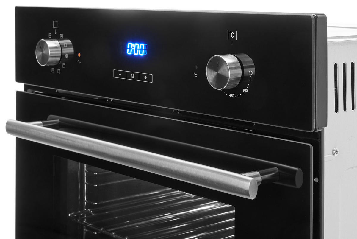 KÜCHENBLOCK 260 cm   in Schwarz, Eiche Artisan  - Schwarz/Eiche Artisan, Design, Holzwerkstoff/Metall (260cm) - MID.YOU