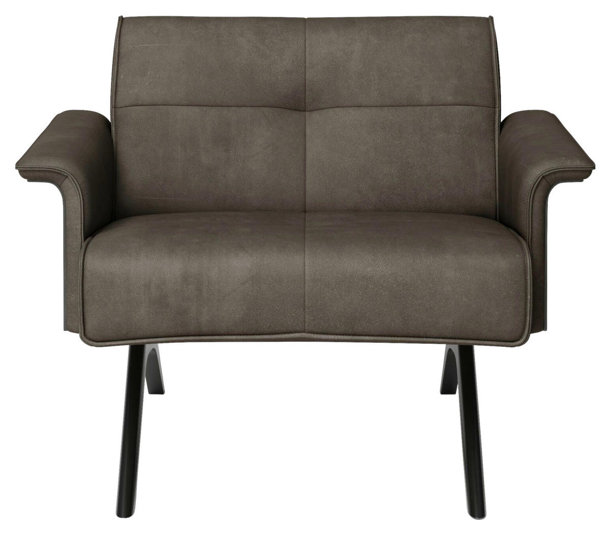 FOTOLIU in piele gri-maro  - gri-maro/negru, Design, lemn/piele (96/74/83cm) - Joop!