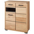 GARDEROBE 5-teilig  in 268/204/41 cm  - Wildeiche/Graphitfarben, Natur, Holz/Holzwerkstoff (268/204/41cm) - Linea Natura