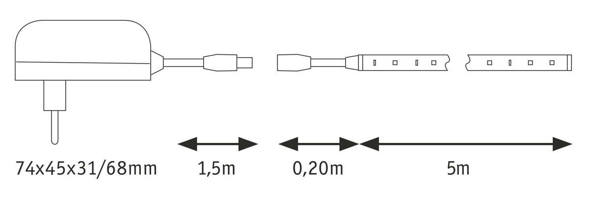LED-STRIP   - Weiß, Basics, Kunststoff (0,8/500cm) - Paulmann