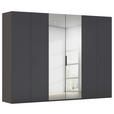 DREHTÜRENSCHRANK 301/235/61 cm,  in Graphitfarben, 6-türig  - Graphitfarben, Basics, Glas/Holzwerkstoff (301/235/61cm) - Novel
