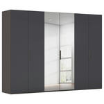 DREHTÜRENSCHRANK 301/223/61 cm,  in Graphitfarben, 6-türig  - Graphitfarben, Basics, Glas/Holzwerkstoff (301/223/61cm) - Novel