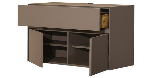 WOHNWAND  in Taupe, Wildeiche  330/193/47 cm  - Taupe/Wildeiche, Design, Holz/Holzwerkstoff (330/193/47cm) - Novel