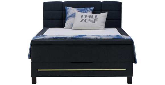 BOXSPRINGBETT 140/200 cm in Anthrazit - Anthrazit/Schwarz, KONVENTIONELL, Holzwerkstoff/Kunststoff (140/200cm) - Carryhome