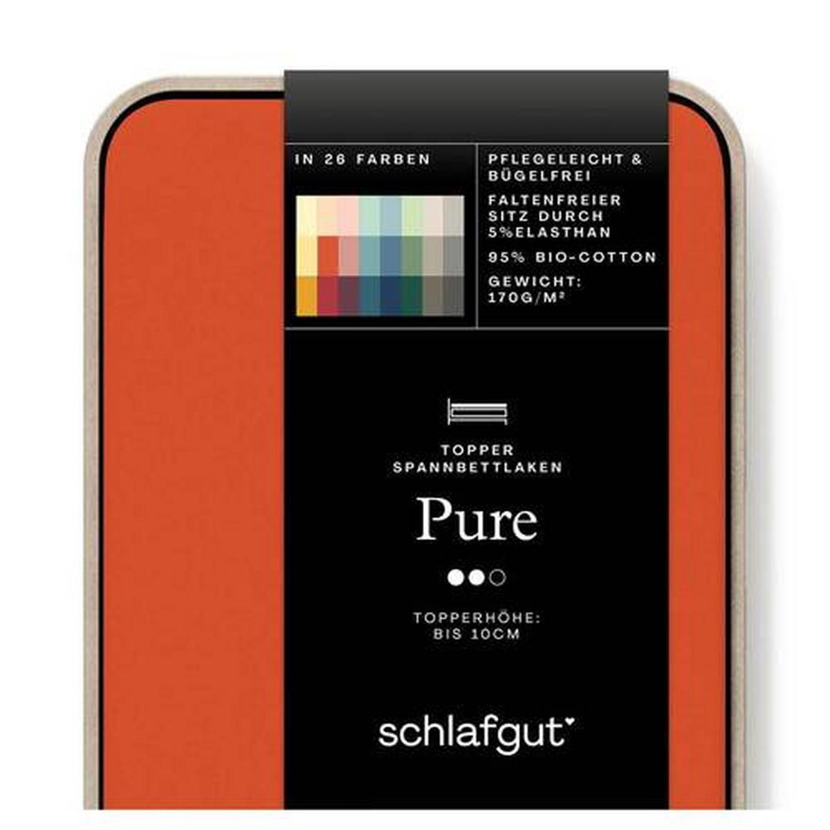 TOPPER-SPANNLEINTUCH 180-200/200-220 cm Jersey  - Rot, Basics, Textil (180-200/200-220cm) - Schlafgut