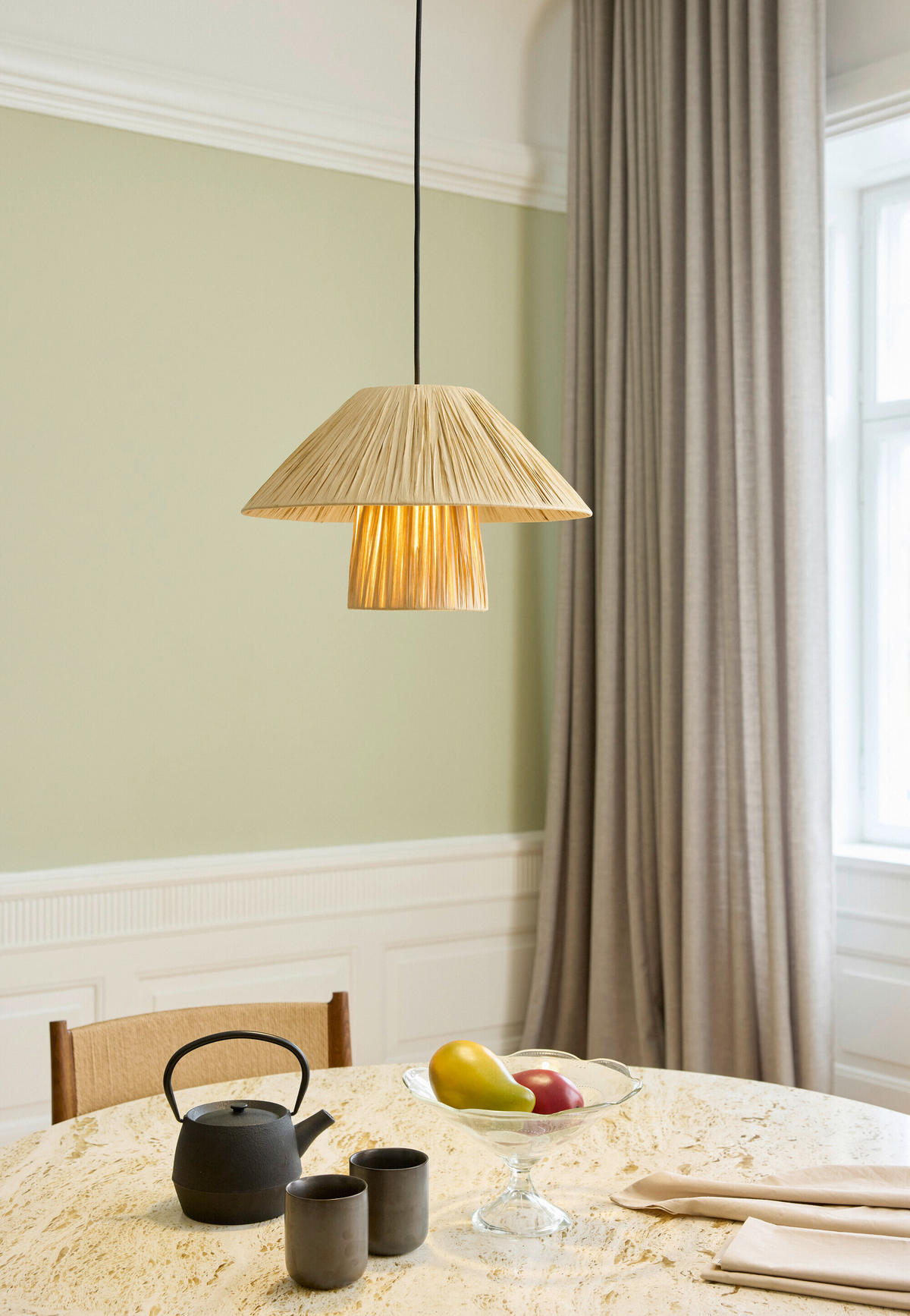 HÄNGELEUCHTE 40/120 cm  - Braun, Natur, Naturmaterialien/Metall (40/120cm) - Osram