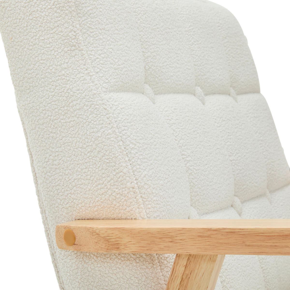 KŘESLO, textil, bílá - bílá/přírodní barvy, Trend, dřevo/textil (64/77,5/67cm) - P & B