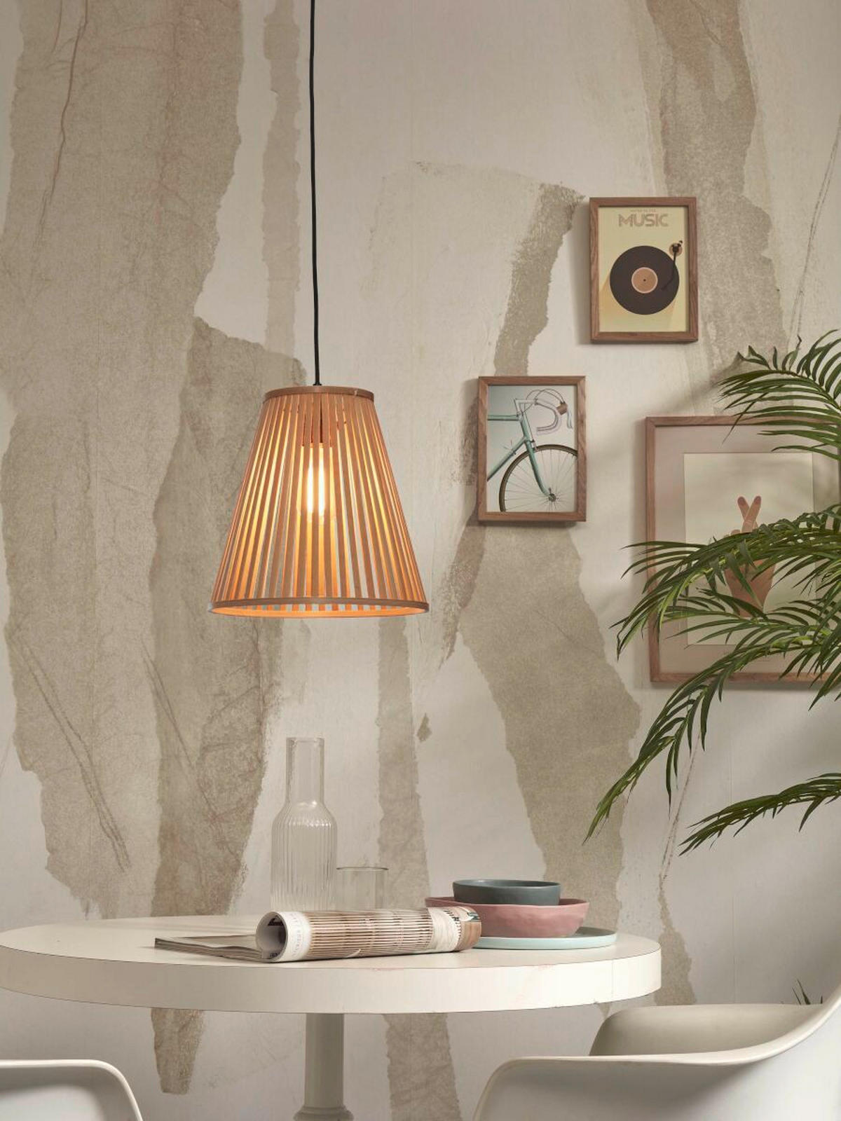 HÄNGELEUCHTE GOOD&MOJO 30/30/30 cm   - Naturfarben, Trend, Holz (30/30/30cm) - Good & Mojo