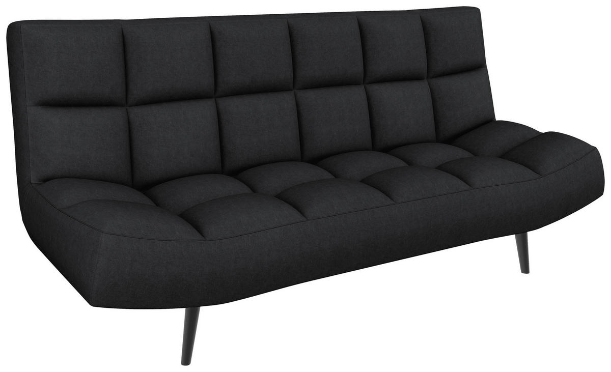 SCHLAFSOFA  in Mikrofaser Anthrazit  - Anthrazit/Schwarz, KONVENTIONELL, Holz/Textil (197/85/92cm) - Carryhome