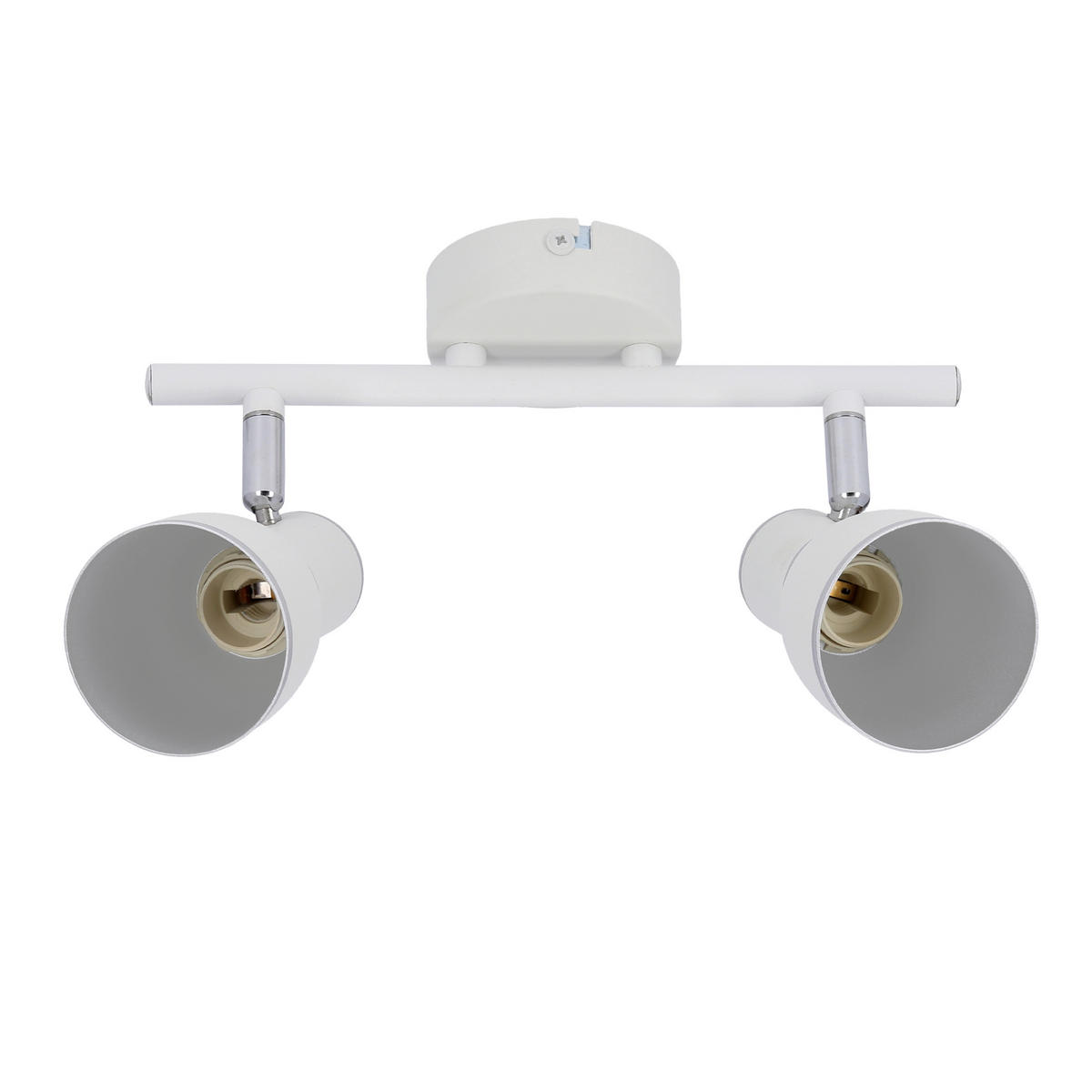 TAKLAMPA Fido 35/8/16 cm  - vit/kromfärg, Klassisk, metall (35/8/16cm)