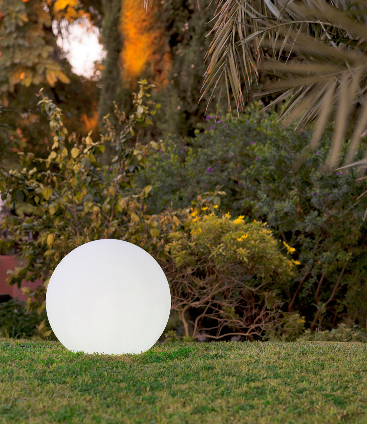 AUßENKUGELLEUCHTE BULY 40 cm  - Transparent/Weiß, Design, Kunststoff (40cm) - Newgarden