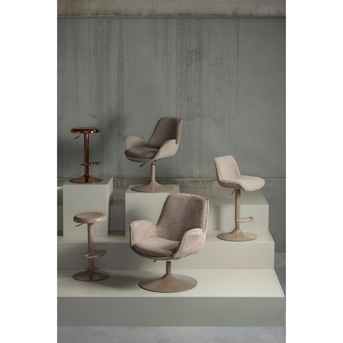 SESSEL in Webstoff Sandfarben  - Sandfarben, Design, Textil/Metall (79/91/76cm) - Livetastic