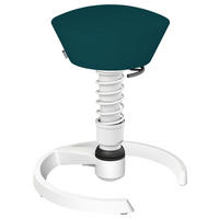 BÜROHOCKER recycel-Polyester Weiß, Petrol  - Petrol/Weiß, Basics, Textil/Metall (55/45,66/55cm) - Aeris