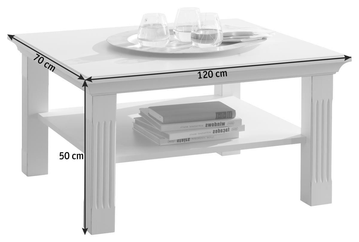 COUCHTISCH in Holz 120/70/50 cm  - Weiß, LIFESTYLE, Holz (120/70/50cm)