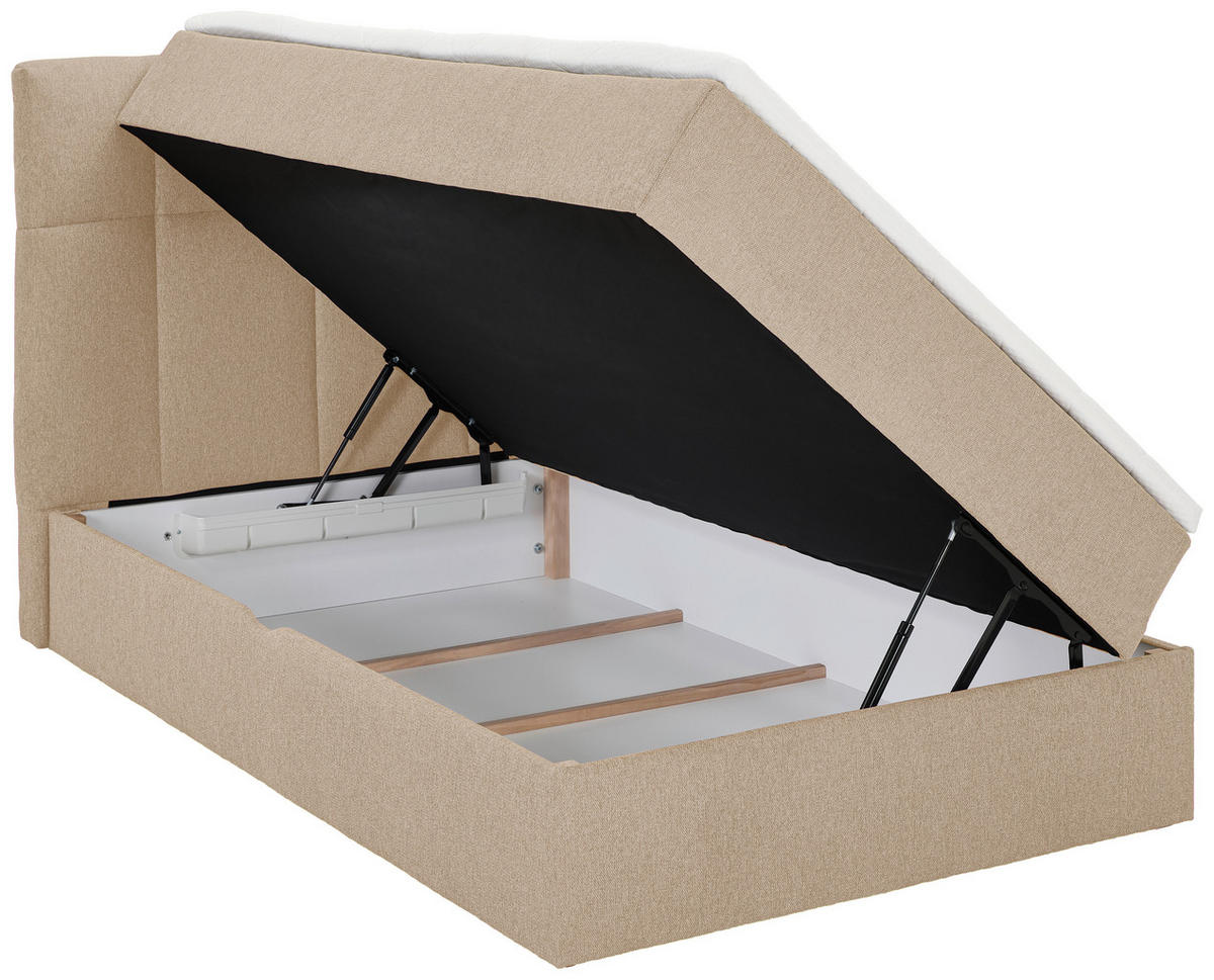 BOXBETT 90/200 cm  in Creme  - Creme, KONVENTIONELL, Textil (90/200cm) - Boxxx