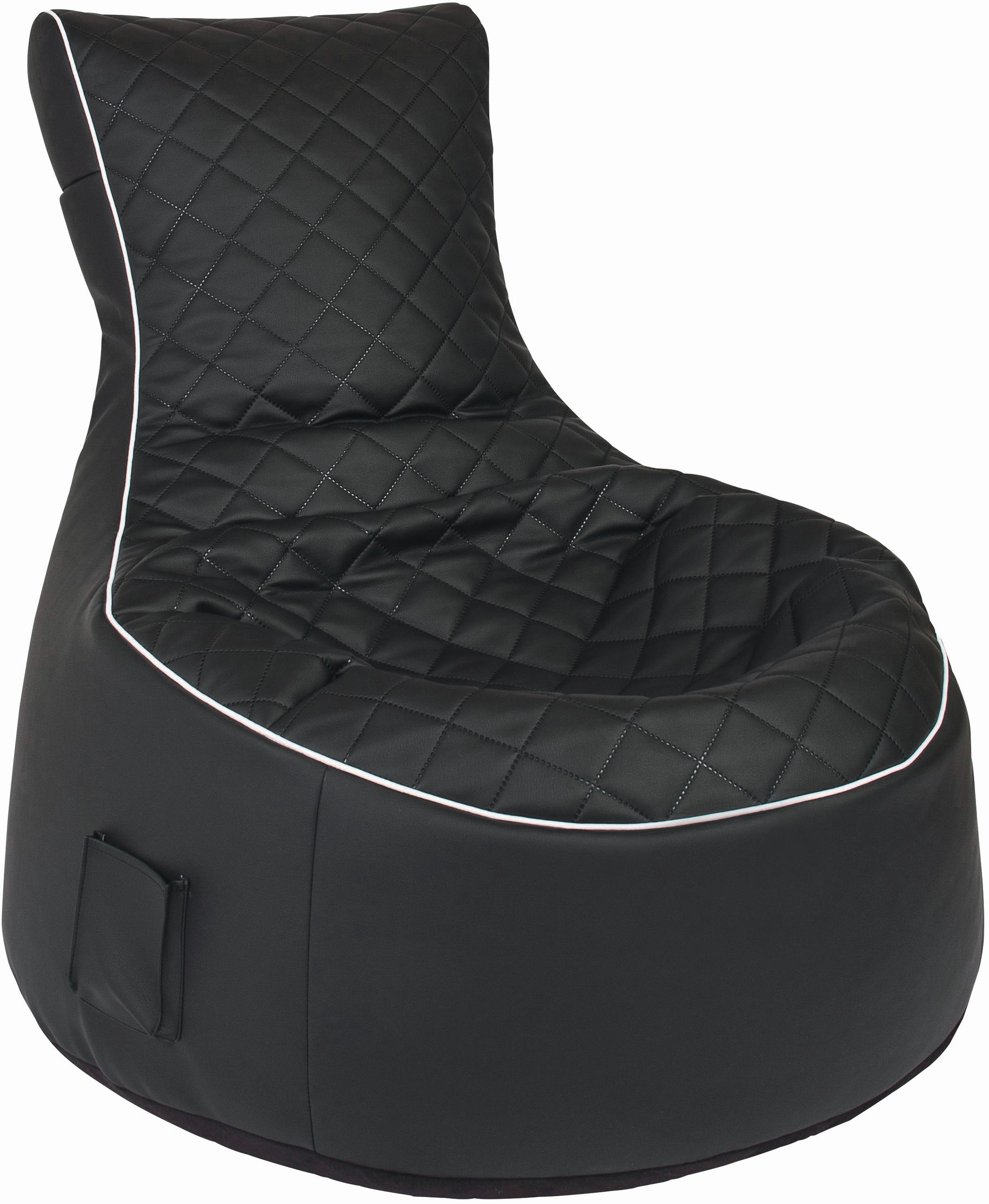 SITZSACK 300 l  - Schwarz/Weiß, MODERN, Textil (65/90/95cm)