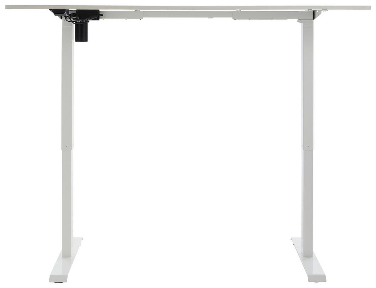 SCHREIBTISCH 160/80/73-123 cm  in Weiss  - Weiss, Modern, Holzwerkstoff/Metall (160/80/73-123cm) - Livetastic