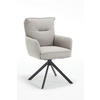 DREHSTUHL Struktur Grau  - Schwarz/Grau, MODERN, Textil/Metall (60/93/67cm) - Livetastic