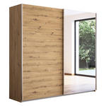 SCHWEBETÜRENSCHRANK  in Eiche Artisan  - Alufarben/Eiche Artisan, KONVENTIONELL, Glas/Holzwerkstoff (225/210/62cm) - Xora