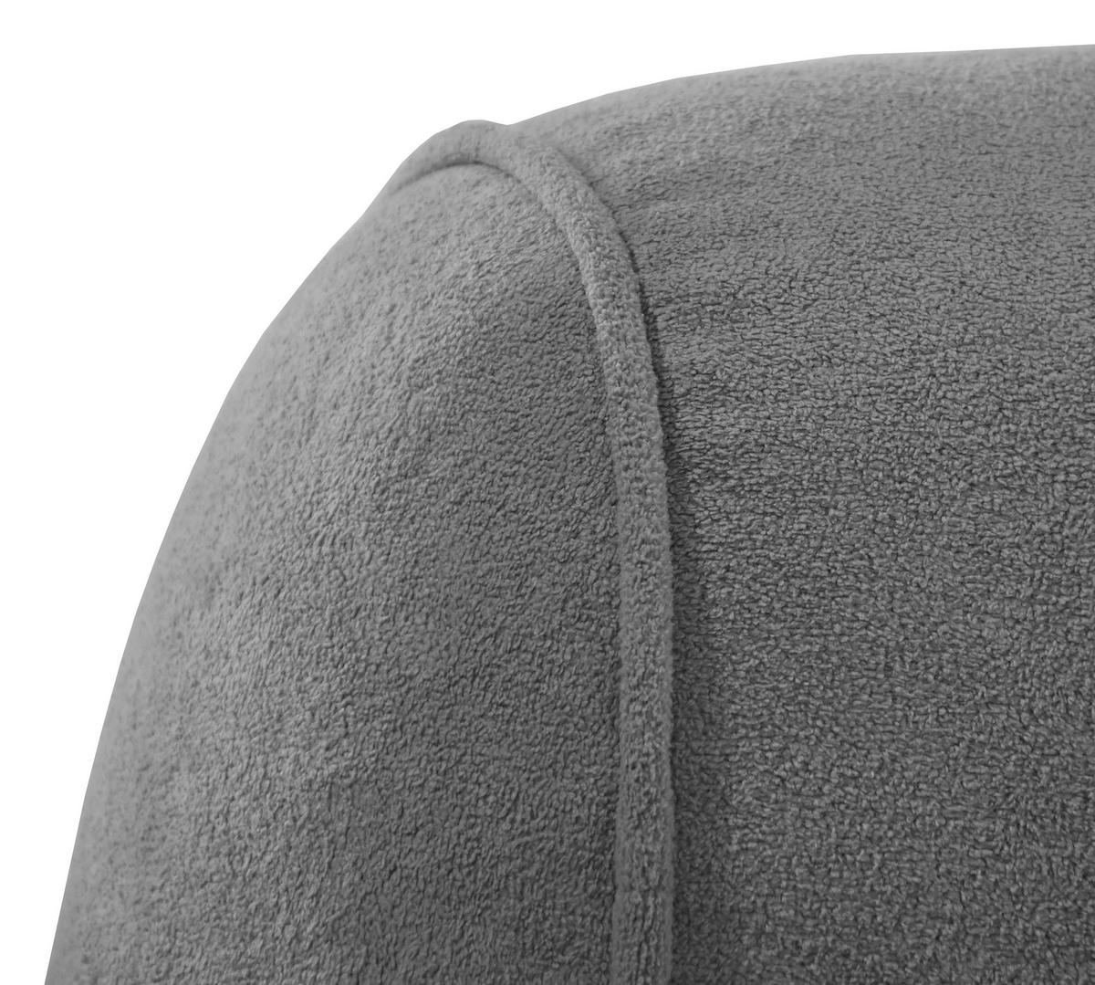 SCHLAFSOFA Chenille Grau  inkl. Zierkissen, Rückenkissen, Bettkasten, Schlaffunktion, Rücken echt, Liegefläche im Originalstoff  - Schwarz/Grau, KONVENTIONELL, Kunststoff/Textil (257/96/110cm) - Milino