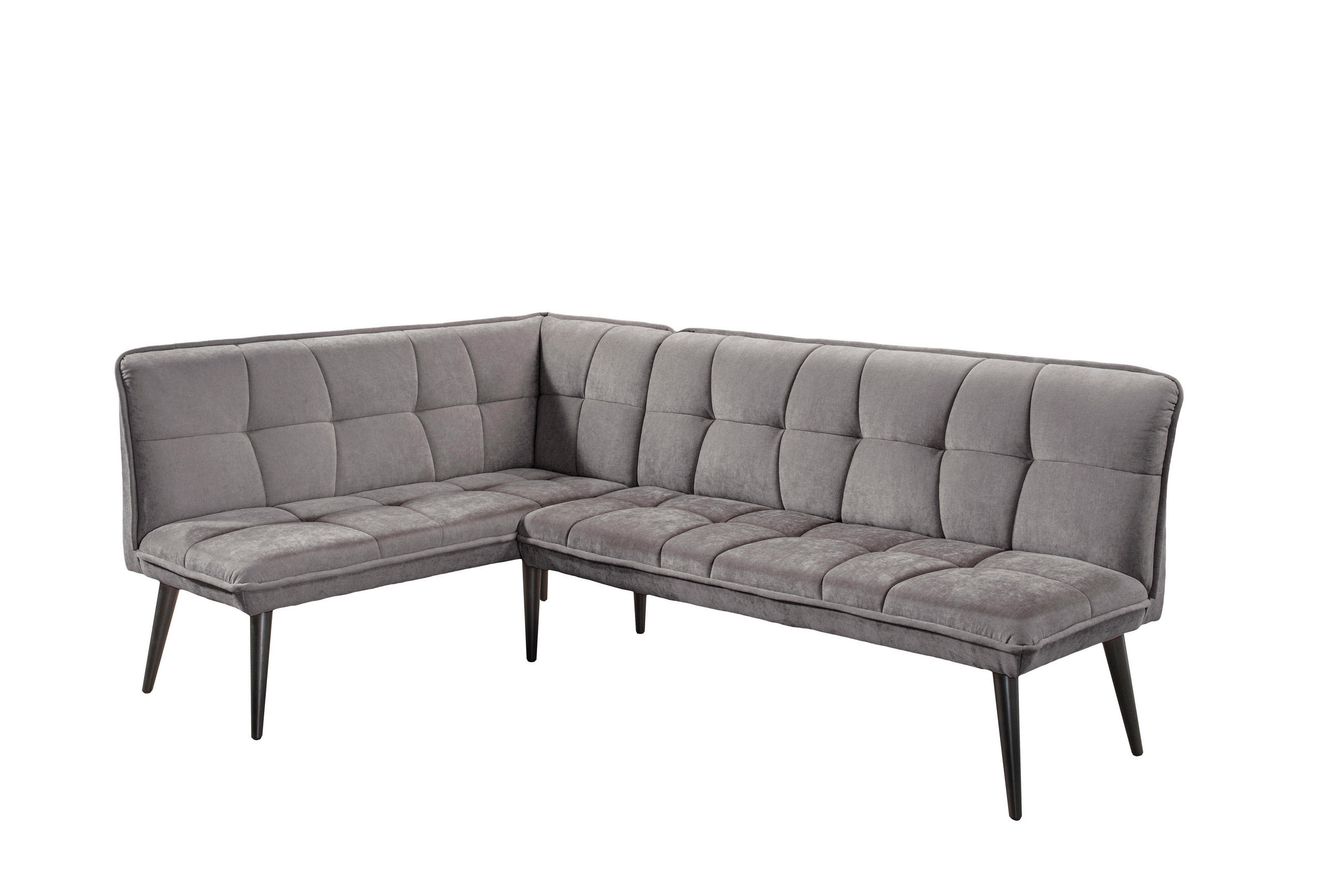 KLUPA KUTNA  sivo-smeđa  drvo, tekstil, drvni materijal      - sivo-smeđa/crna, Moderno, drvni materijal/drvo (240/161cm) - Livetastic