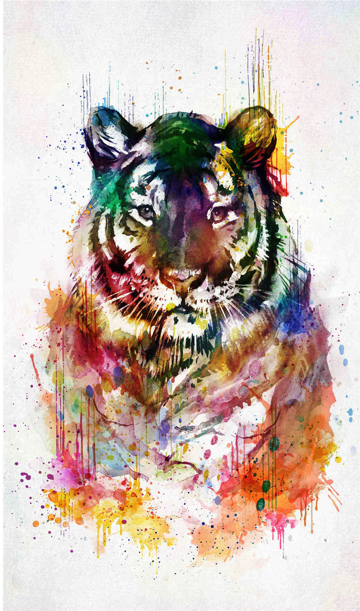 ŠTAMPA NA PLATNU   - siva/braon, Trendi, drvo/tekstil (70/120cm) - Monee