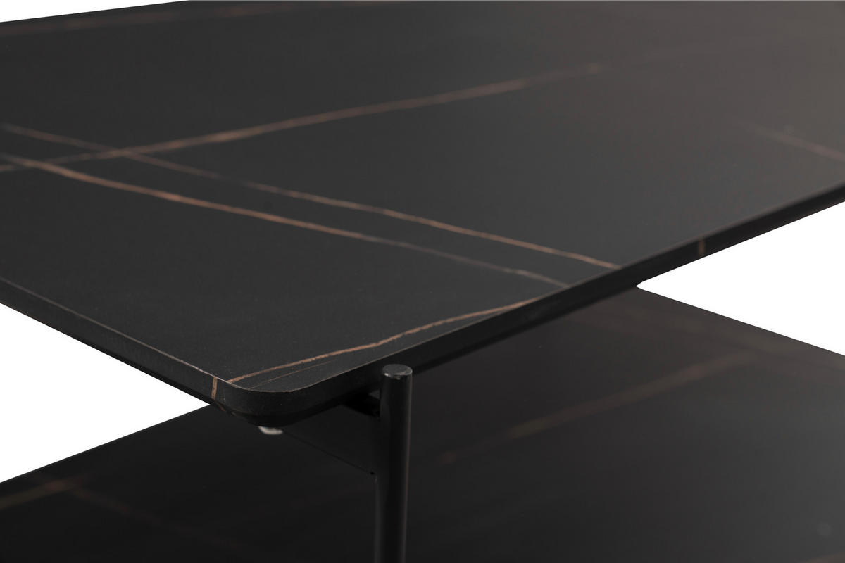 BEISTELLTISCH 45/37/65 cm Schwarz, Dunkelbraun  - Dunkelbraun/Schwarz, Basics, Holzwerkstoff (45/37/65cm)