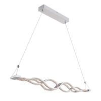LAMPĂ SUSPENDATĂ CU LED 95/7/140 cm  - alb/străveziu, Basics, plastic/sticlă (95/7/140cm)