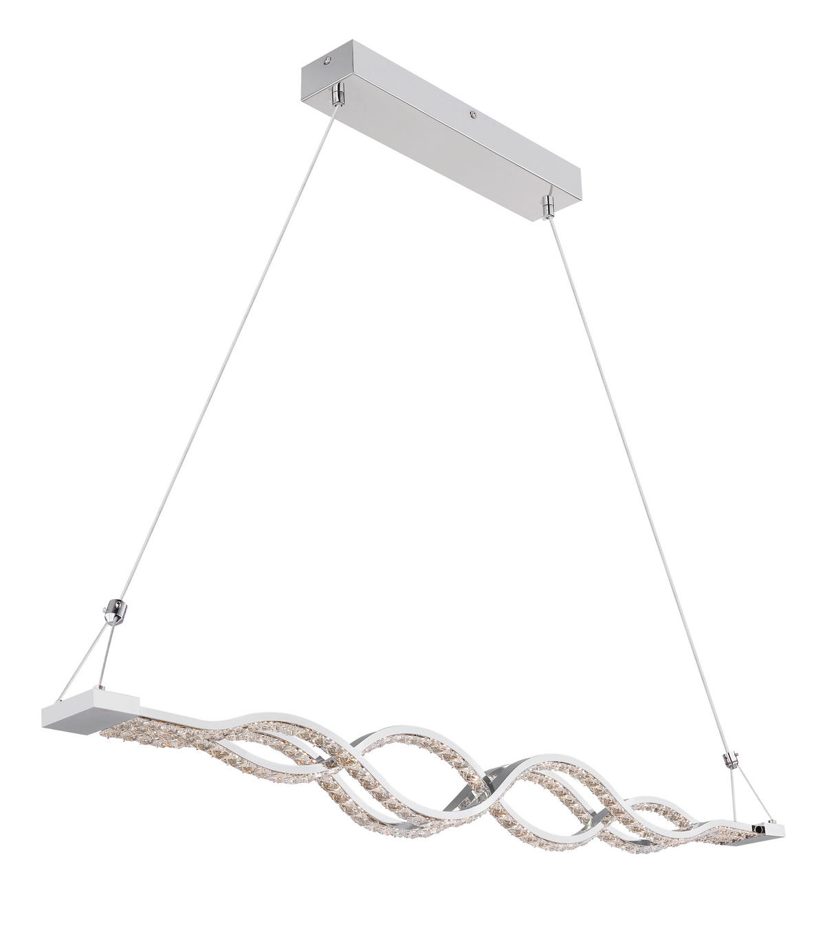 LAMPĂ SUSPENDATĂ CU LED 95/7/140 cm  - alb/străveziu, Basics, plastic/sticlă (95/7/140cm)