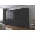 DREHTÜRENSCHRANK 350/235/61 cm,  in Graphitfarben, 7-türig  - Graphitfarben, Basics, Glas/Holzwerkstoff (350/235/61cm) - Novel