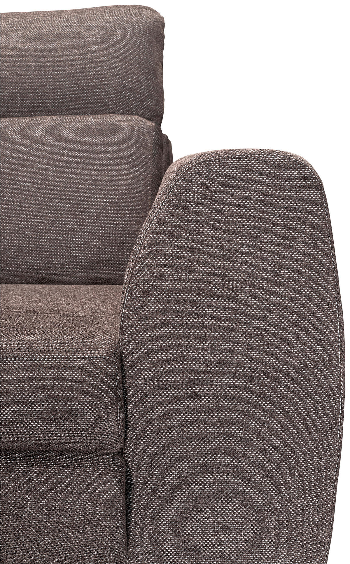 ECKSOFA Dunkelbraun Chenille  - Dunkelbraun/Schwarz, KONVENTIONELL, Textil/Metall (185/266cm) - Carryhome