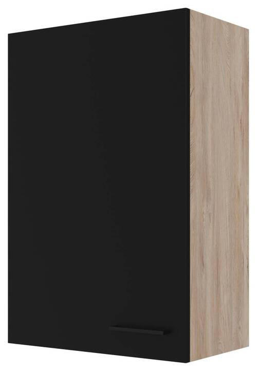 KÜCHENOBERSCHRANK 60/89/32 cm  in Schwarz, Eichefarben  - Eichefarben/Schwarz, KONVENTIONELL, Holzwerkstoff/Metall (60/89/32cm) - FlexWell