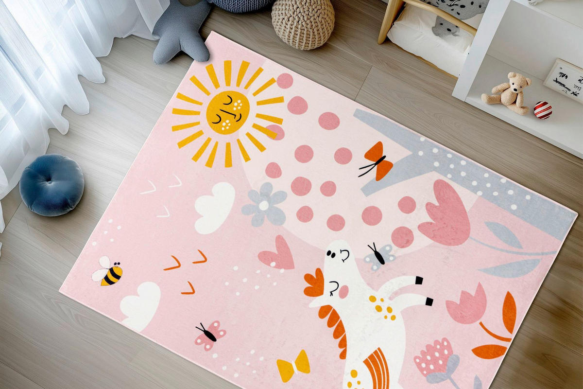 FLACHWEBETEPPICH 115/160 cm Rosa  - Rosa, Basics, Textil (115/160cm) - Kayoom