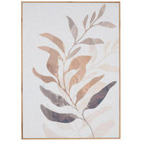 UMELECKÁ TLAČ, kvety, 51,2/71,2 cm  - viacfarebná/farba duba, Basics, kompozitné drevo/papier (51,2/71,2cm) - Monee