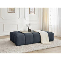 HOCKER EVEREST Struktur Dunkelblau  - Schwarz/Dunkelblau, MODERN, Kunststoff/Textil (166/100/40cm)