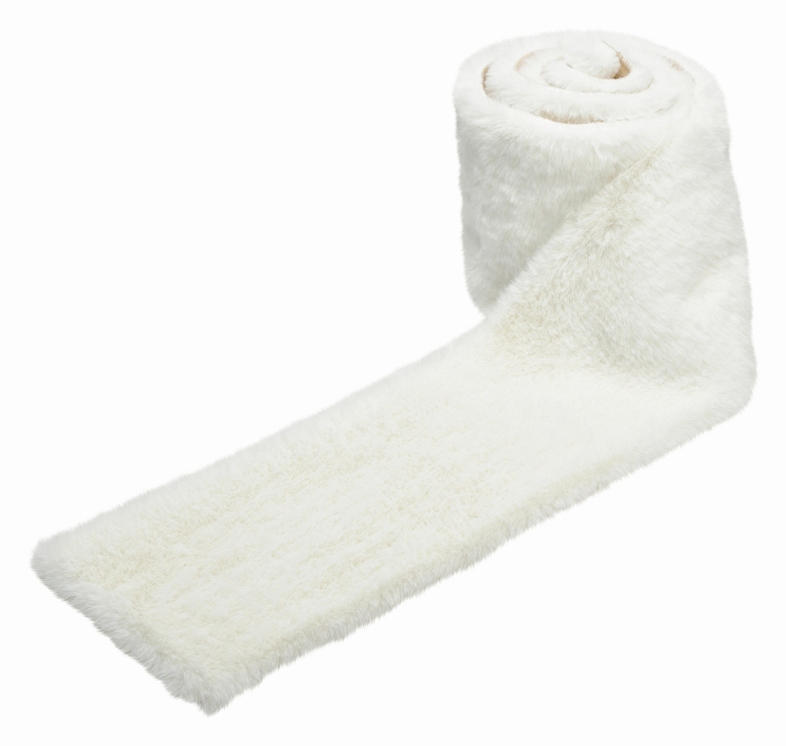 TISCHLÄUFER  - Weiß, Basics, Kunststoff/Fell (160/200/15cm)