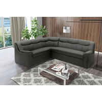 ECKSOFA BERLIN FK Schwarz Lederlook  - Schwarz, KONVENTIONELL, Kunststoff/Textil (205/250cm) - MID.YOU