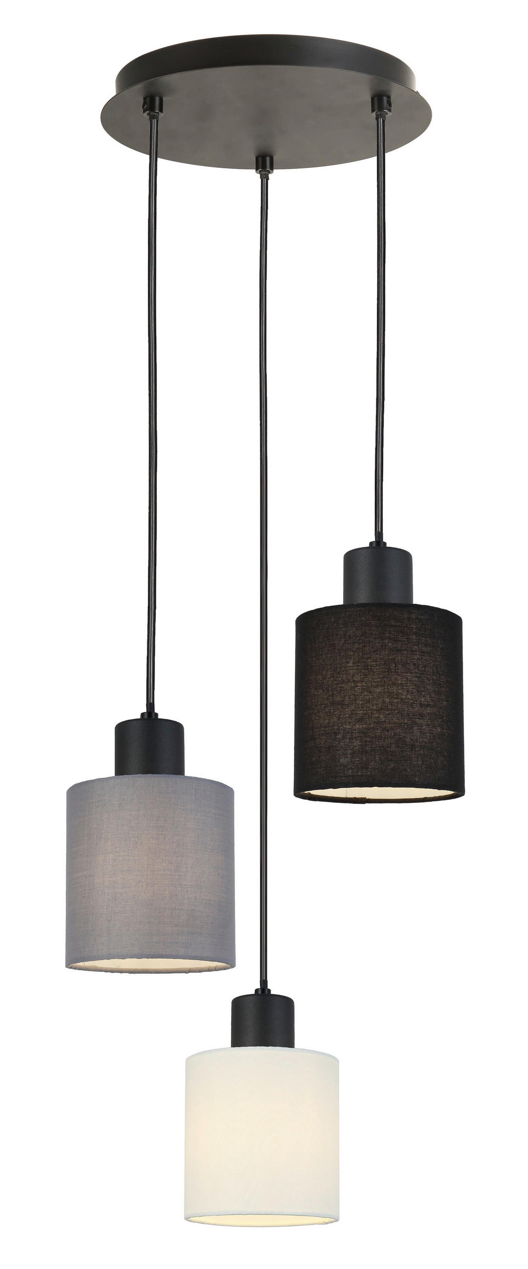 HÄNGELEUCHTE 25,5/120 cm   - Beige/Schwarz, Trend, Textil/Metall (25,5/120cm) - Novel