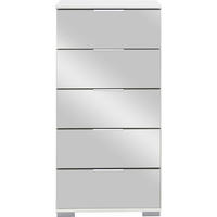KOMODA, biela, 49/102/41 cm - biela/chrómová, Design, kov/kompozitné drevo (49/102/41cm) - Carryhome