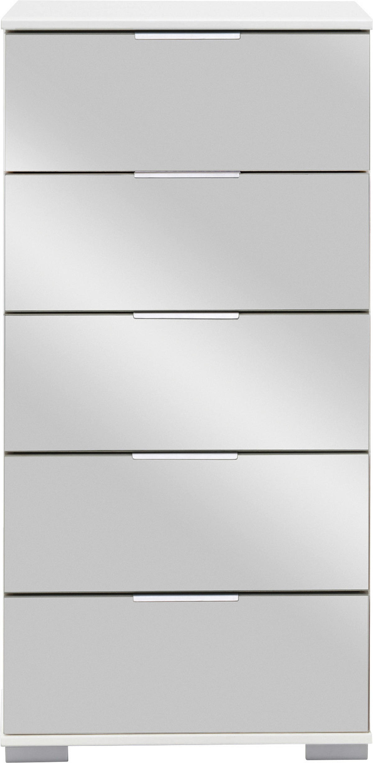 KOMODA, biela, 49/102/41 cm - biela/chrómová, Design, kov/kompozitné drevo (49/102/41cm) - Carryhome