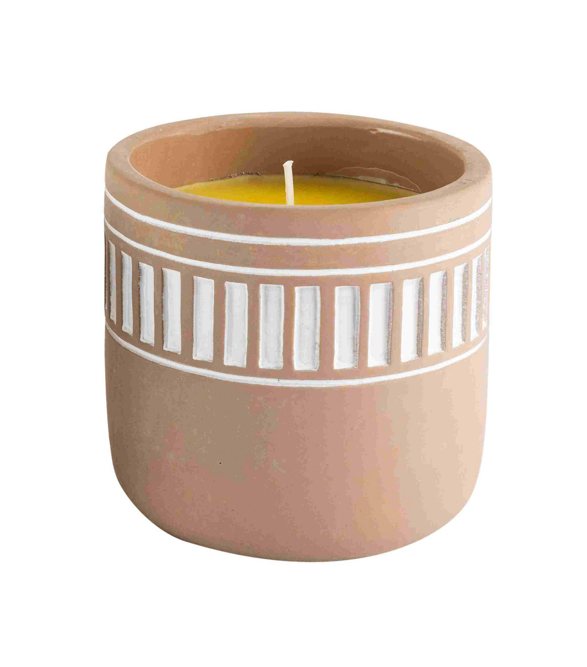 DUFTKERZE Zitrus  - Beigebraun, LIFESTYLE, Stein (10/10cm)