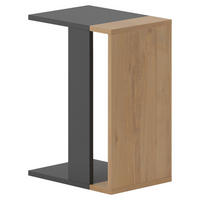 BEISTELLTISCH Eichefarben, Anthrazit rechteckig  - Eichefarben/Anthrazit, Design, Holzwerkstoff (30/57/40cm) - Livetastic