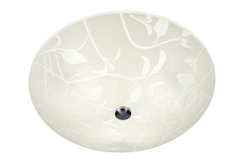 TAKLAMPA  - vit/aluminiumfärg, Klassisk, metall/glas (42/14/42cm)