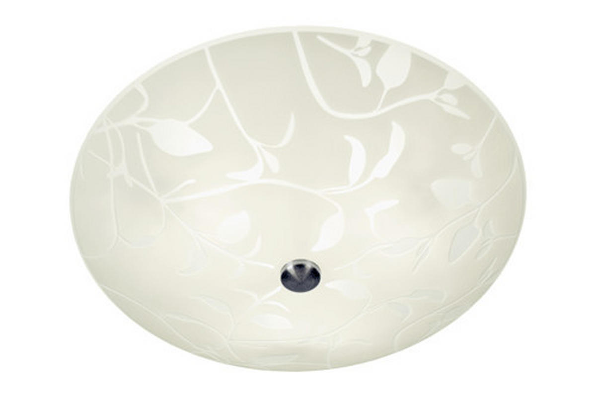 TAKLAMPA  - vit/aluminiumfärg, Klassisk, metall/glas (42/14/42cm)