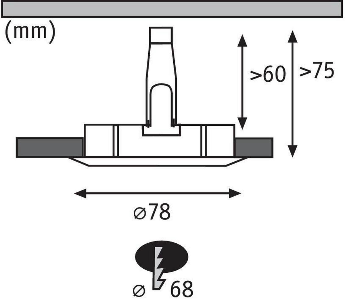 LED-EINBAUSPOT 7,8 cm  - Basics (7,8cm) - Paulmann